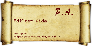 Péter Aida névjegykártya