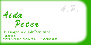 aida peter business card